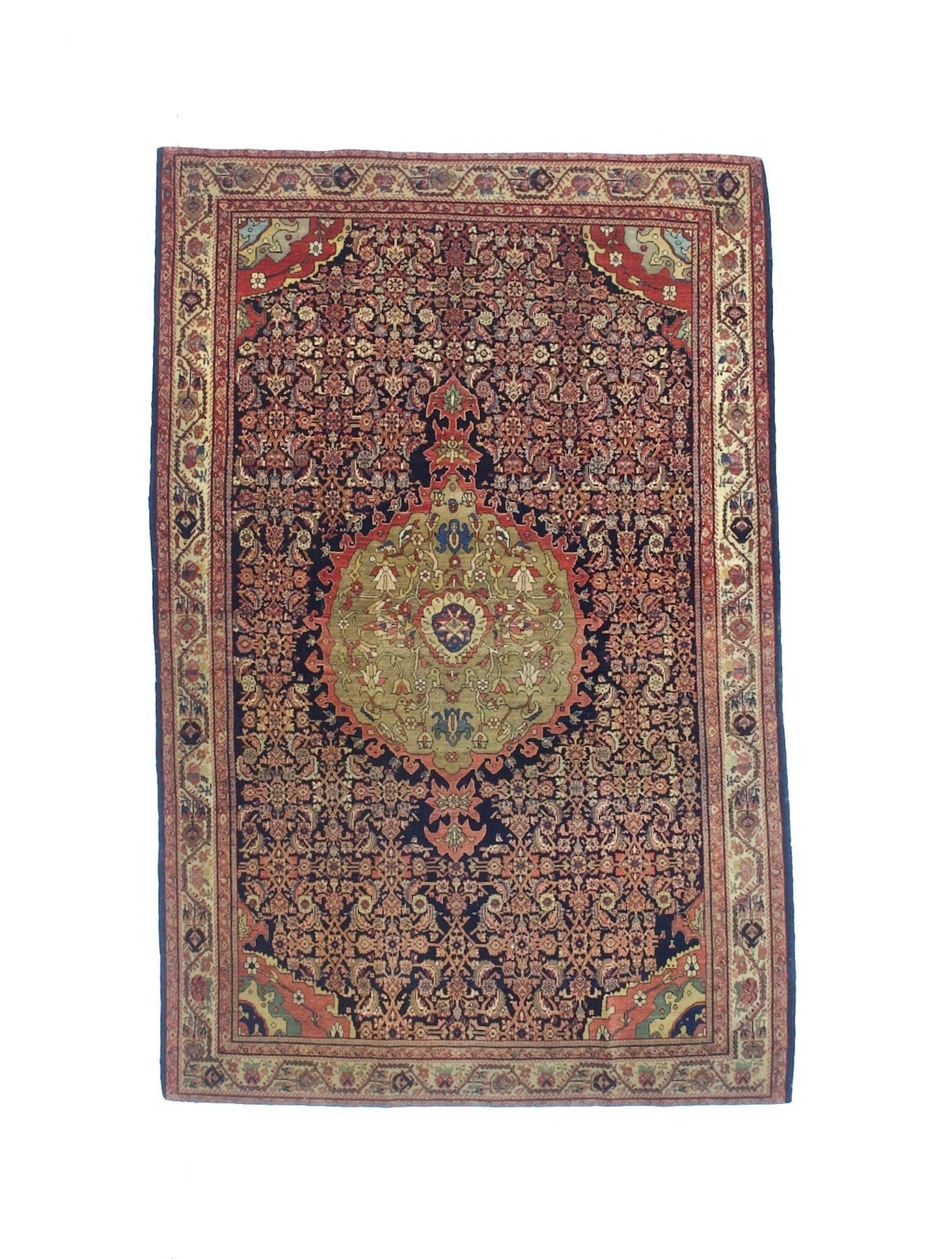 Antique  Farahan Rug 4' 4" x 6' 7"