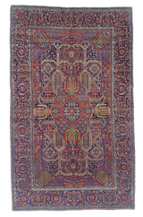 Antique  Kashan Rug 4'4" x 7' 2''