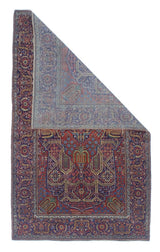 Antique  Kashan Rug 4'4" x 7' 2''
