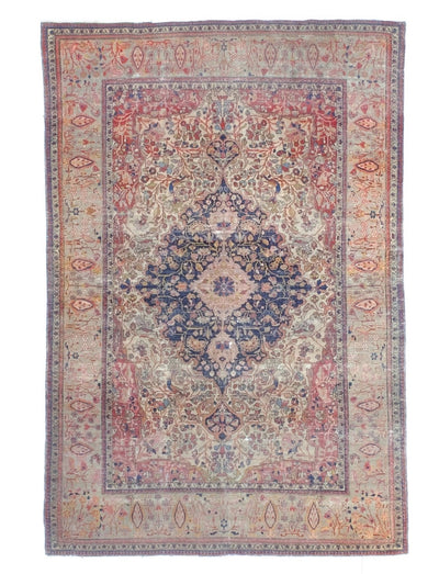 Antique Mohtasham Kashan Rug 4' 2