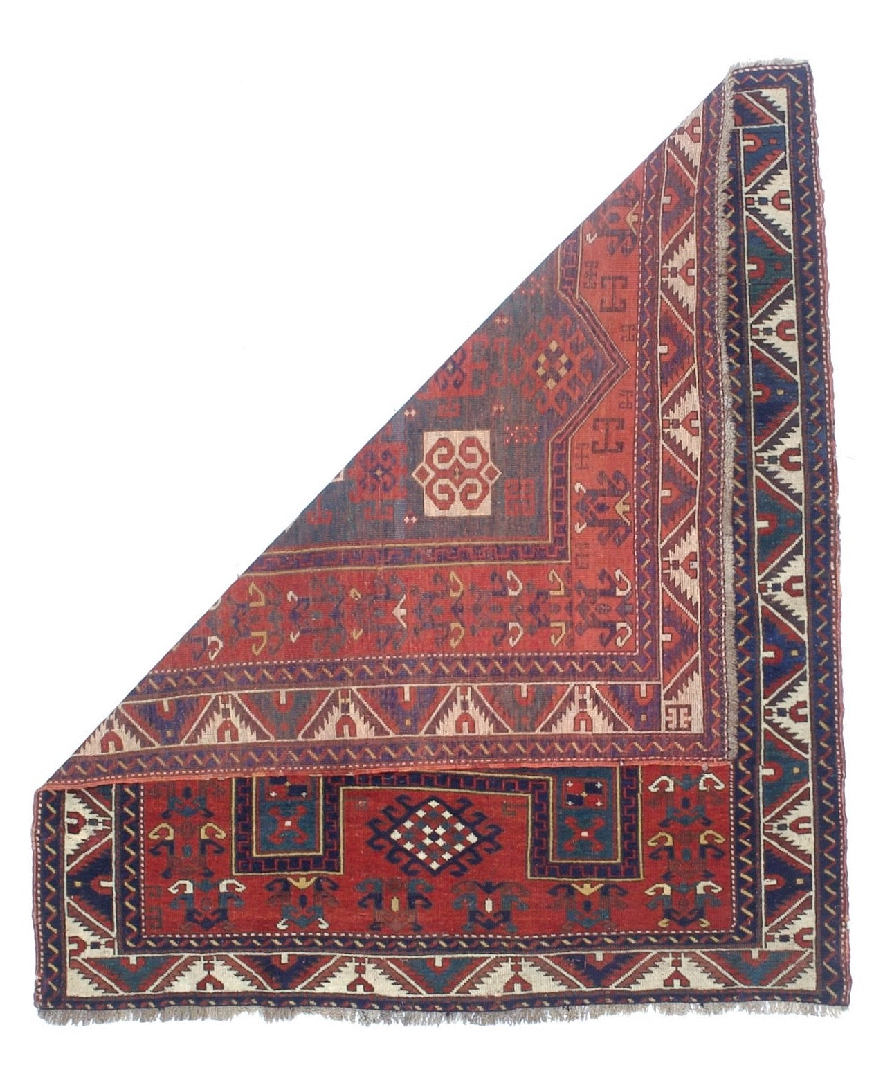Antique Caucasian Fakhralou Kazak Rug 5' 2'' x 6' 0"