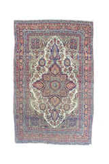 Antique Persian Lavar Kerman Rug 4'4" x 6' 7"