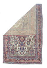 Antique Persian Lavar Kerman Rug 4'4" x 6' 7"