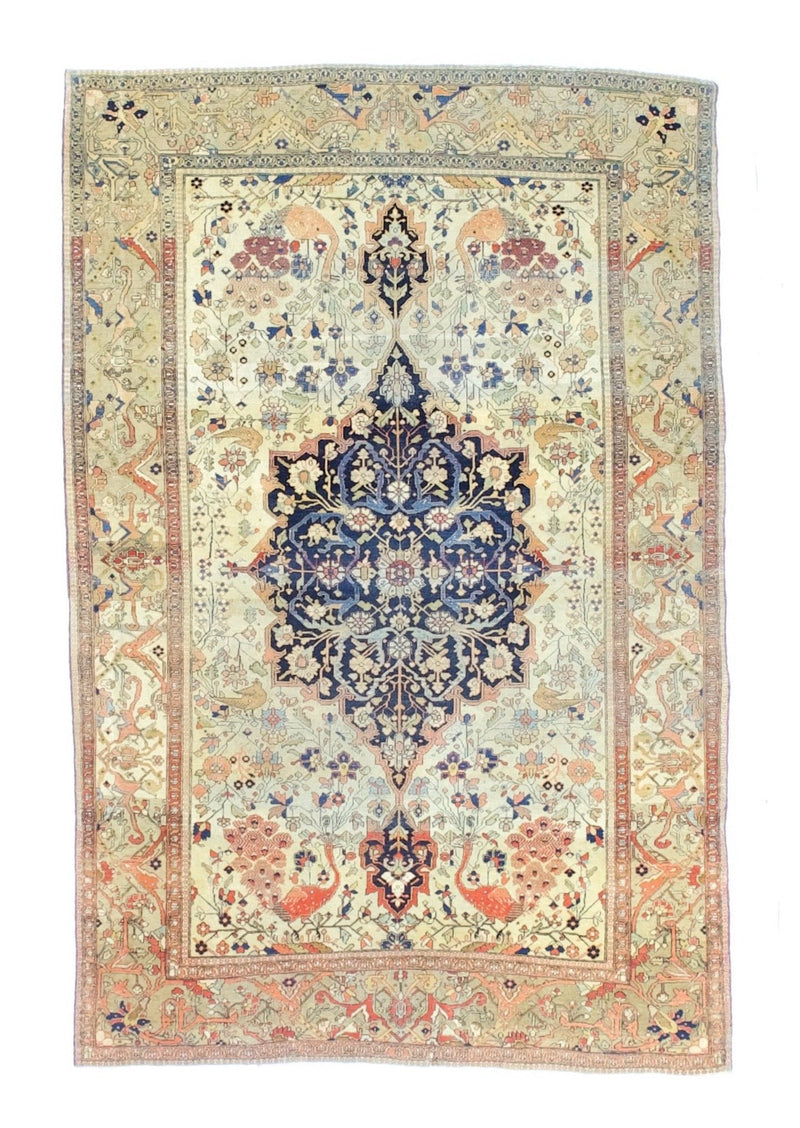 Antique Mohtasham Kashan Rug 4' 4