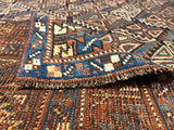 Fine Antique  Khamseh Tribal Wool Rug 4'8" x 5' 10''