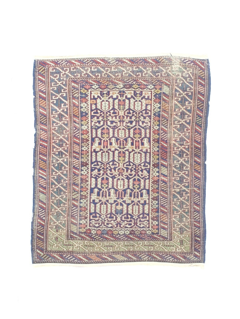 Fine Antique Caucasian Shirvan Konagand Rug 3'9