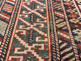 Fine Antique Caucasian Shirvan Konagand Rug 3'9" x 4' 7"