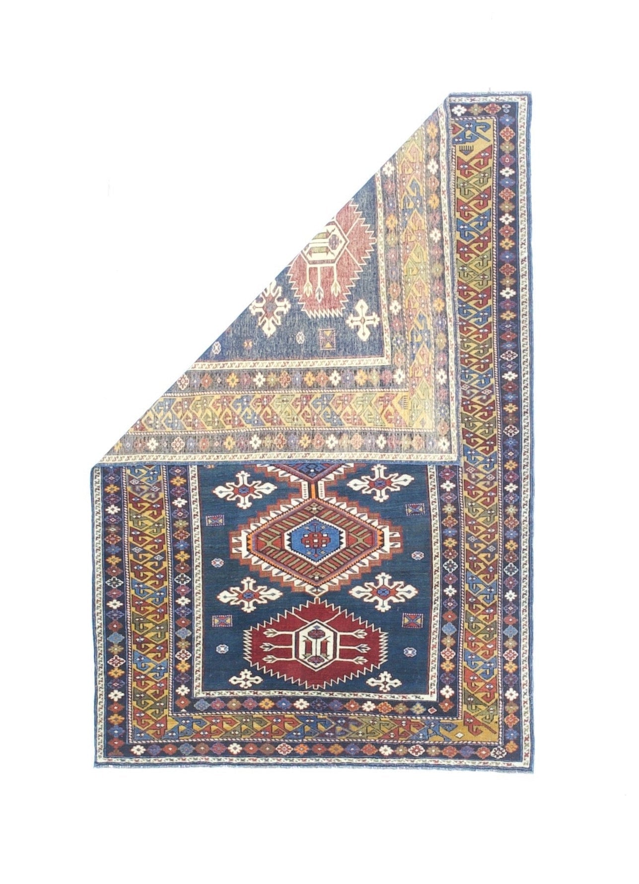 Antique Caucasian Karakashli Rug 3'11" x 6' 0"
