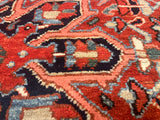 Antique  Heriz Wool Rug 3'11" x 4' 4''