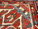 Antique  Heriz Wool Rug 3'11" x 4' 4''