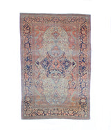 Antique  Mohtasham Kashan Rug 4'5" x 6' 8"