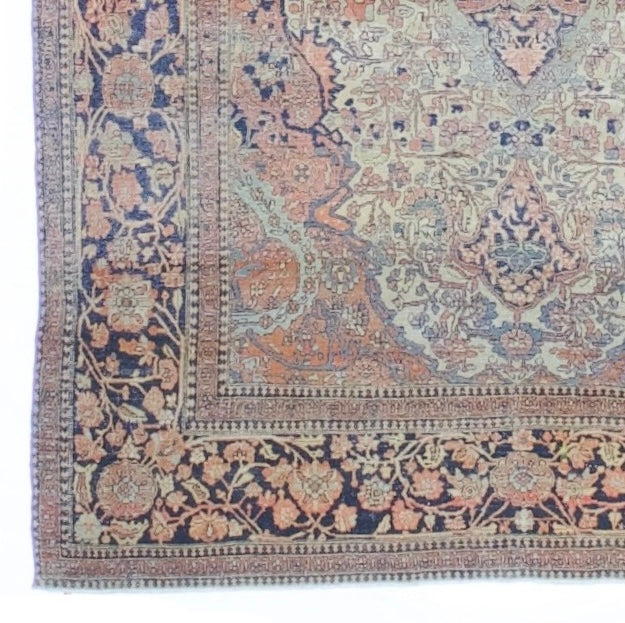 Antique  Mohtasham Kashan Rug 4'5" x 6' 8"