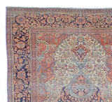 Antique  Mohtasham Kashan Rug 4'5" x 6' 8"