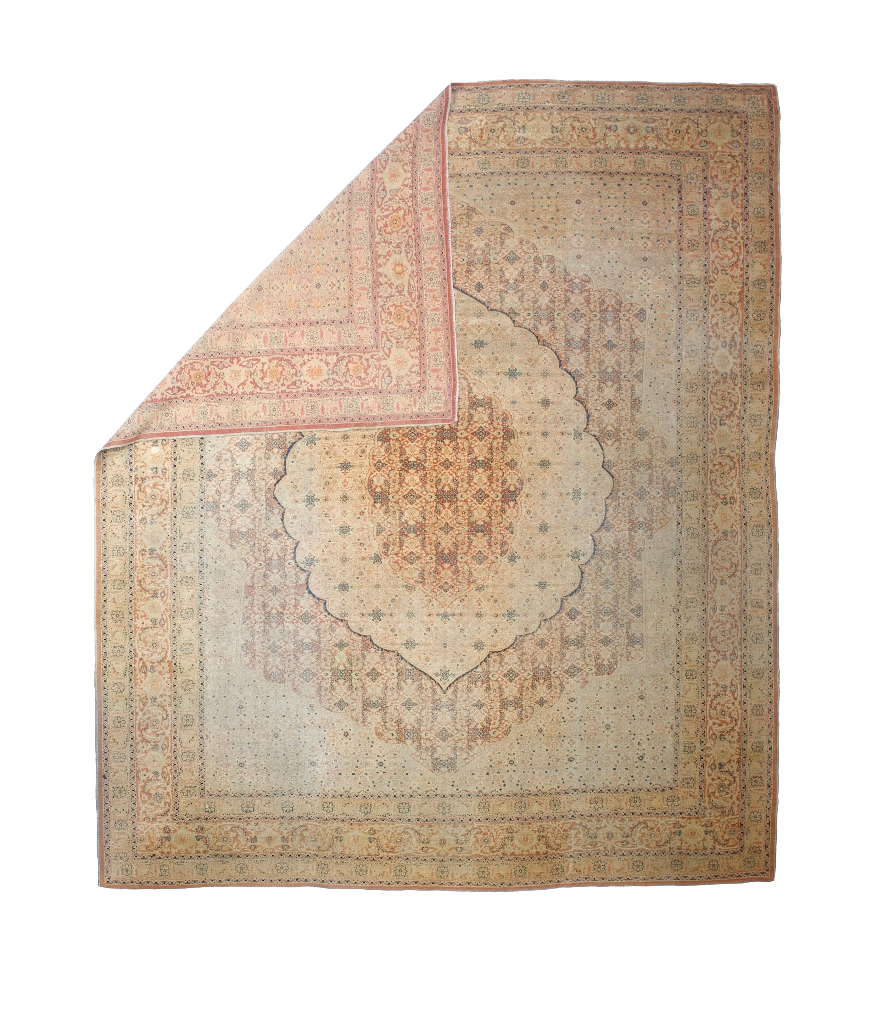 Fine Antique  Haji Jalili Tabriz Rug 9' 11'' x 11' 9''