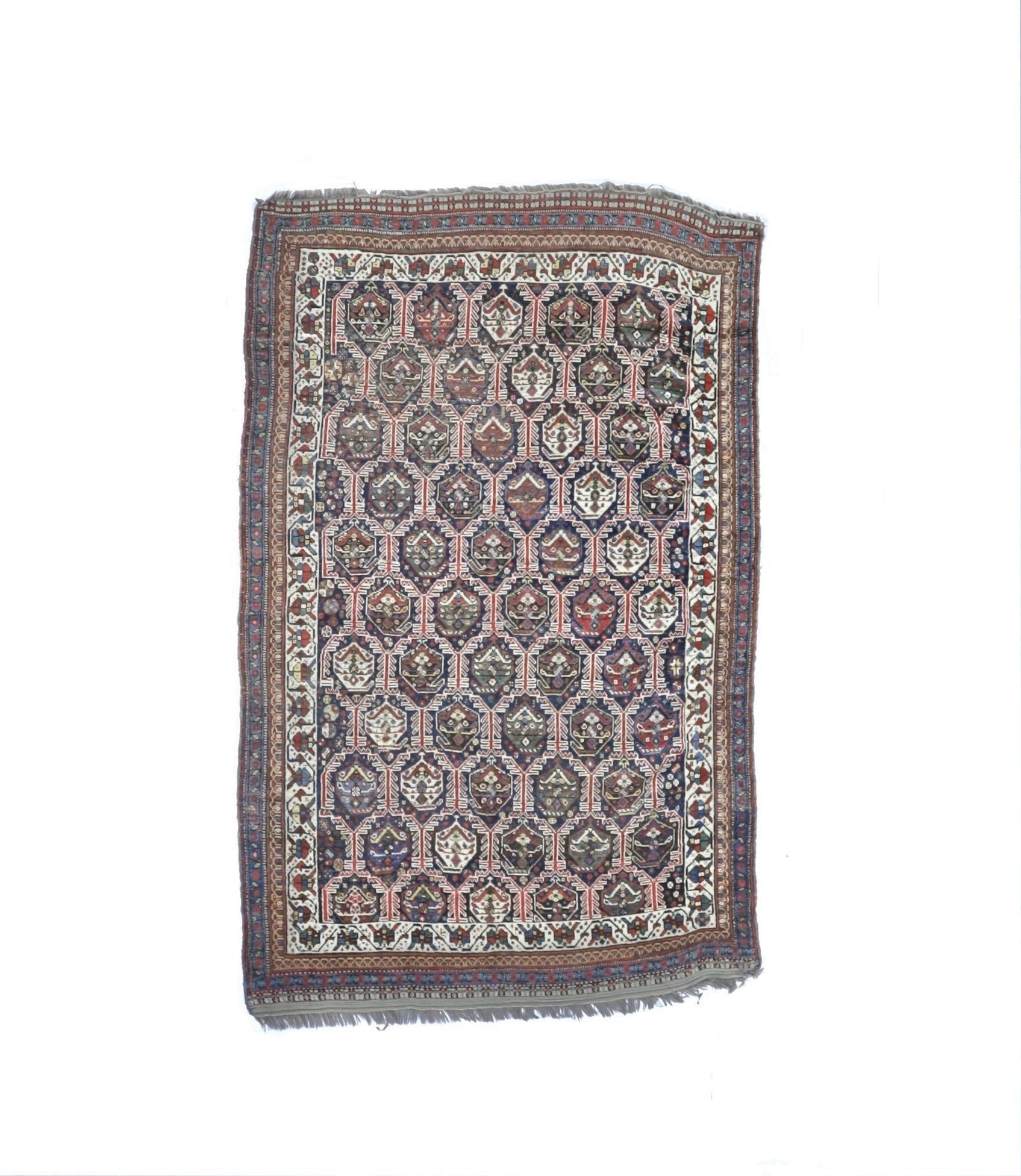 Antique  Tribal Khamseh Rug 5'2" x 8' 2''