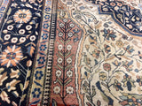 Antique Persian Mohtasham Kashan Rug 4'2" x 6' 5"