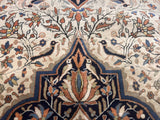 Antique Persian Mohtasham Kashan Rug 4'2" x 6' 5"