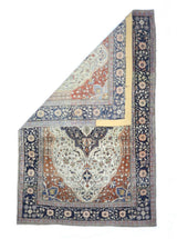 Antique Persian Mohtasham Kashan Rug 4'2" x 6' 5"