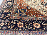 Antique Persian Mohtasham Kashan Rug 4'2" x 6' 5"