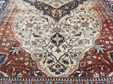Antique Persian Mohtasham Kashan Rug 4'2" x 6' 5"