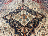 Antique Persian Mohtasham Kashan Rug 4'2" x 6' 5"