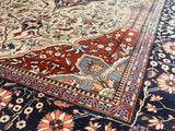 Antique Persian Mohtasham Kashan Rug 4'2" x 6' 5"