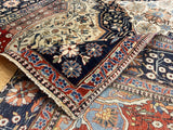 Antique Persian Mohtasham Kashan Rug 4'2" x 6' 5"