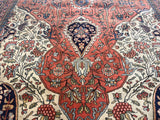 Antique  Mohtasham Kashan 4' 3" x 6' 7"