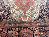 Antique  Mohtasham Kashan 4' 3" x 6' 7"