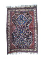 Fine Antique West Tribal Khamseh Rug 6'1" x 8' 8''