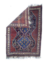 Fine Antique West Tribal Khamseh Rug 6'1" x 8' 8''