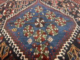 Fine Antique West Tribal Khamseh Rug 6'1" x 8' 8''