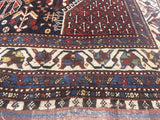 Fine Antique West Tribal Khamseh Rug 6'1" x 8' 8''