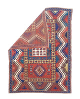 Fine Antique Caucasian Borchelou Kazak Rug 5'6" x 7' 3''