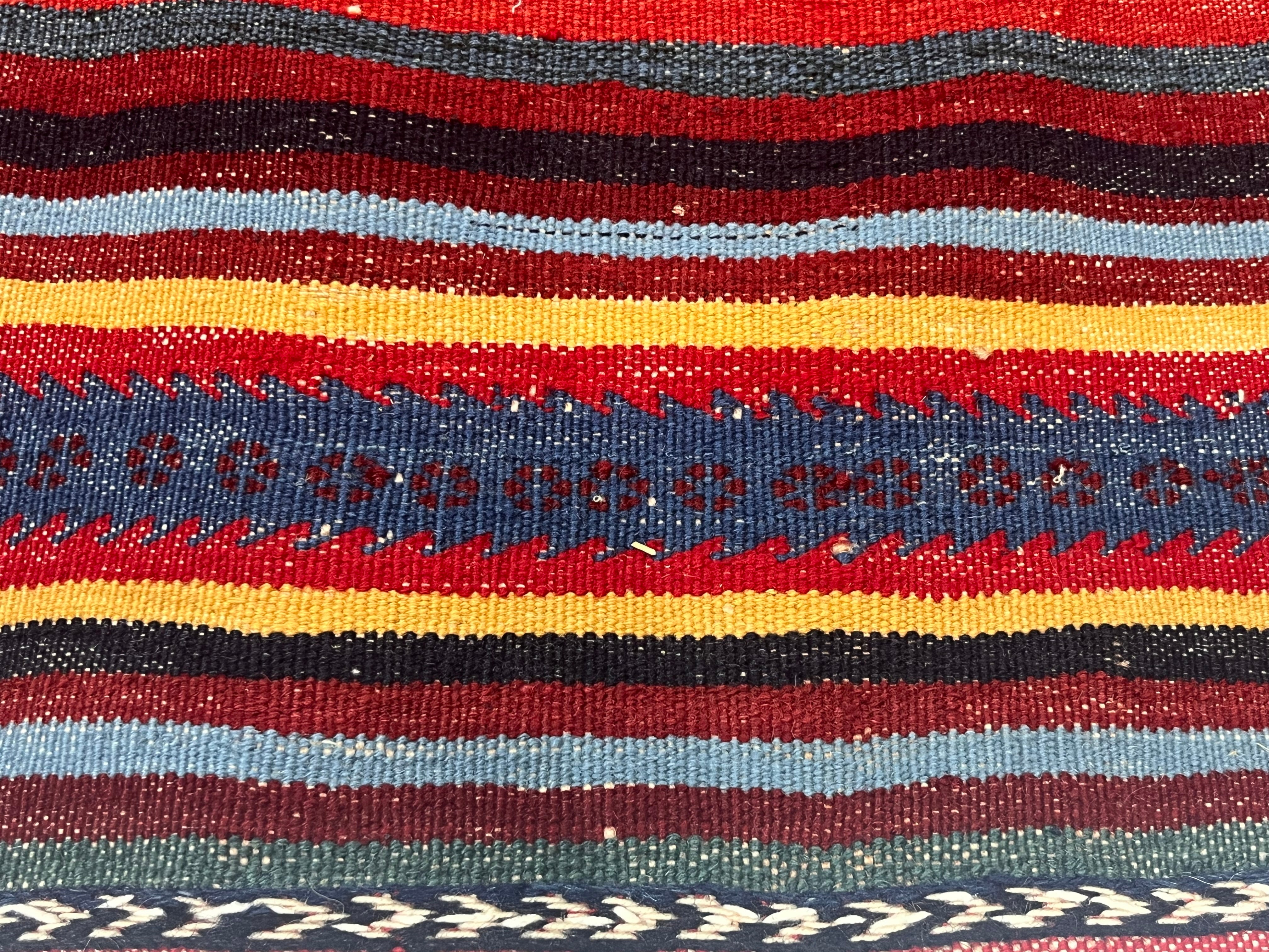 Antique Persian Tribal Kilim Rug 3'4" x 3' 9"