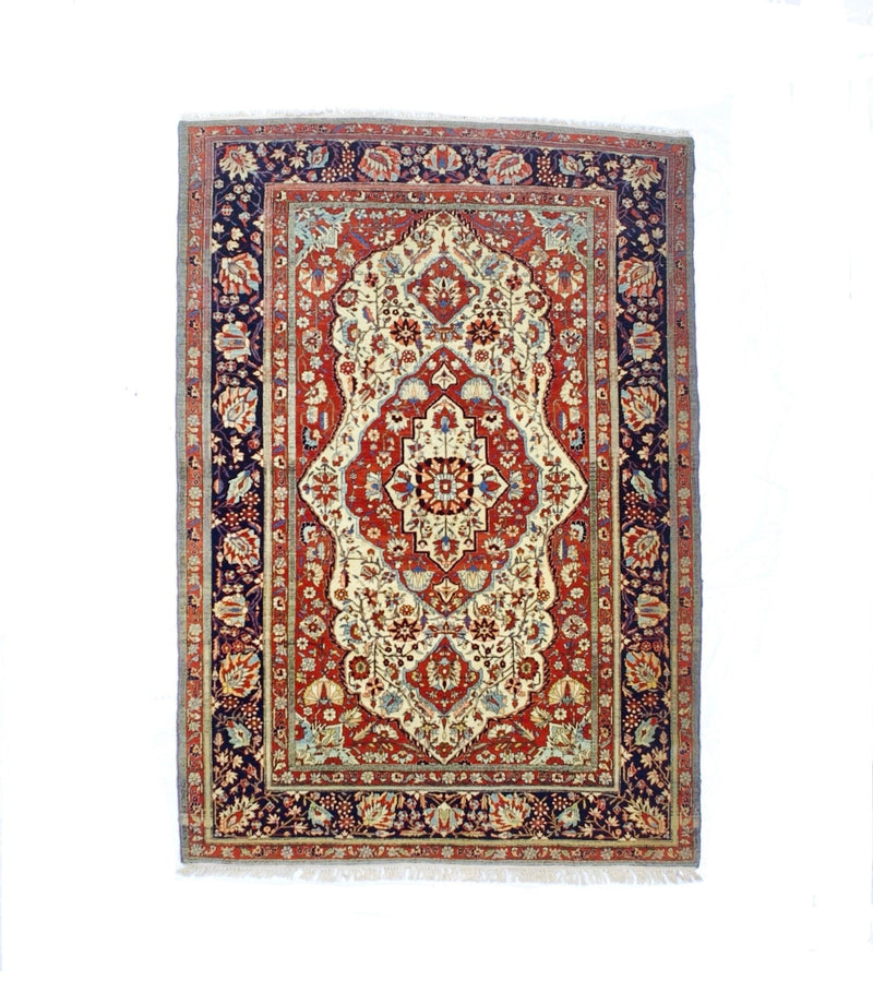 Antique  Mohtasham Kashan Rug 4'5