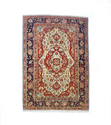 Antique  Mohtasham Kashan Rug 4'5" x 6' 9"