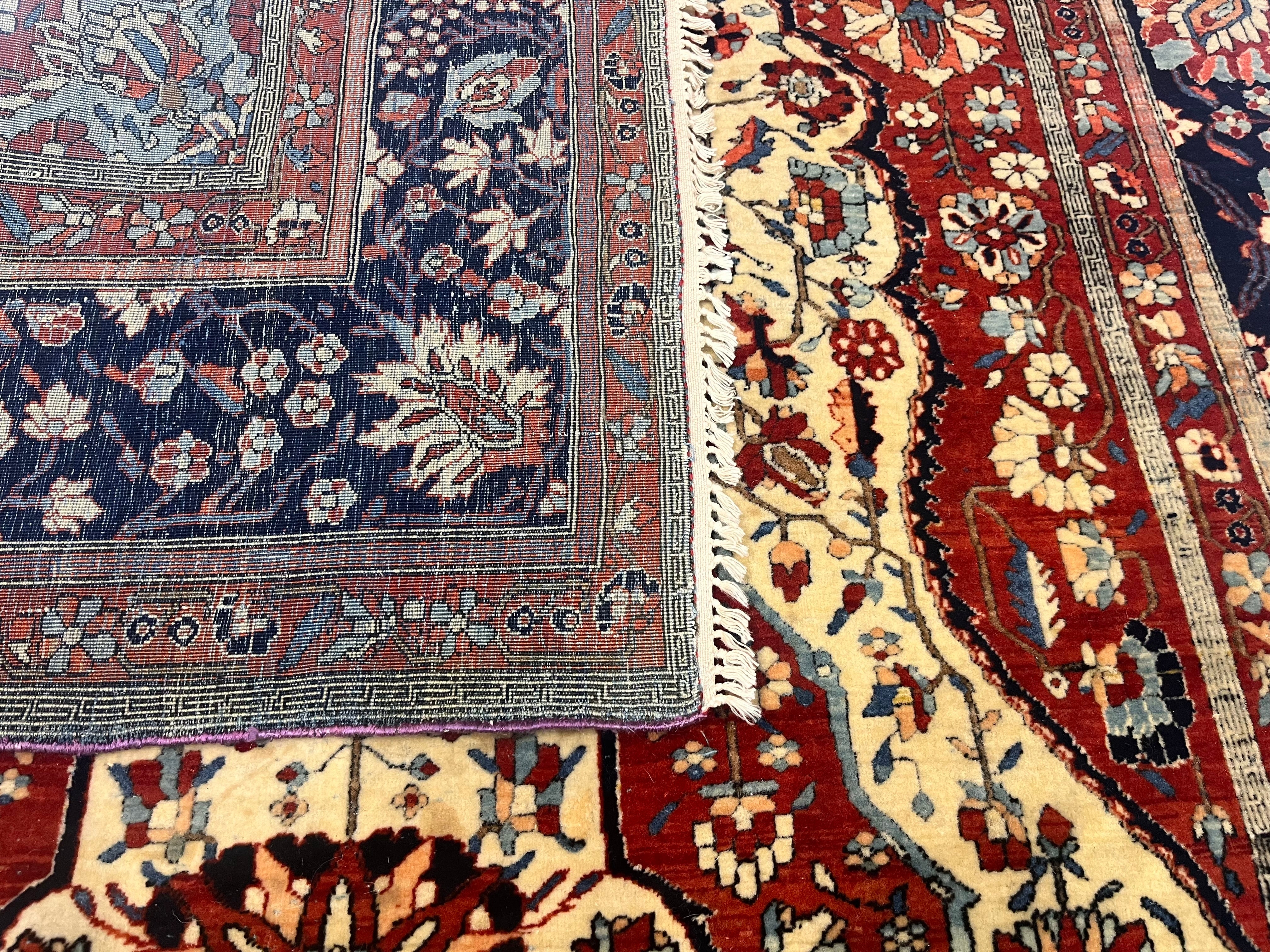 Antique  Mohtasham Kashan Rug 4'5" x 6' 9"