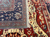 Antique  Mohtasham Kashan Rug 4'5" x 6' 9"