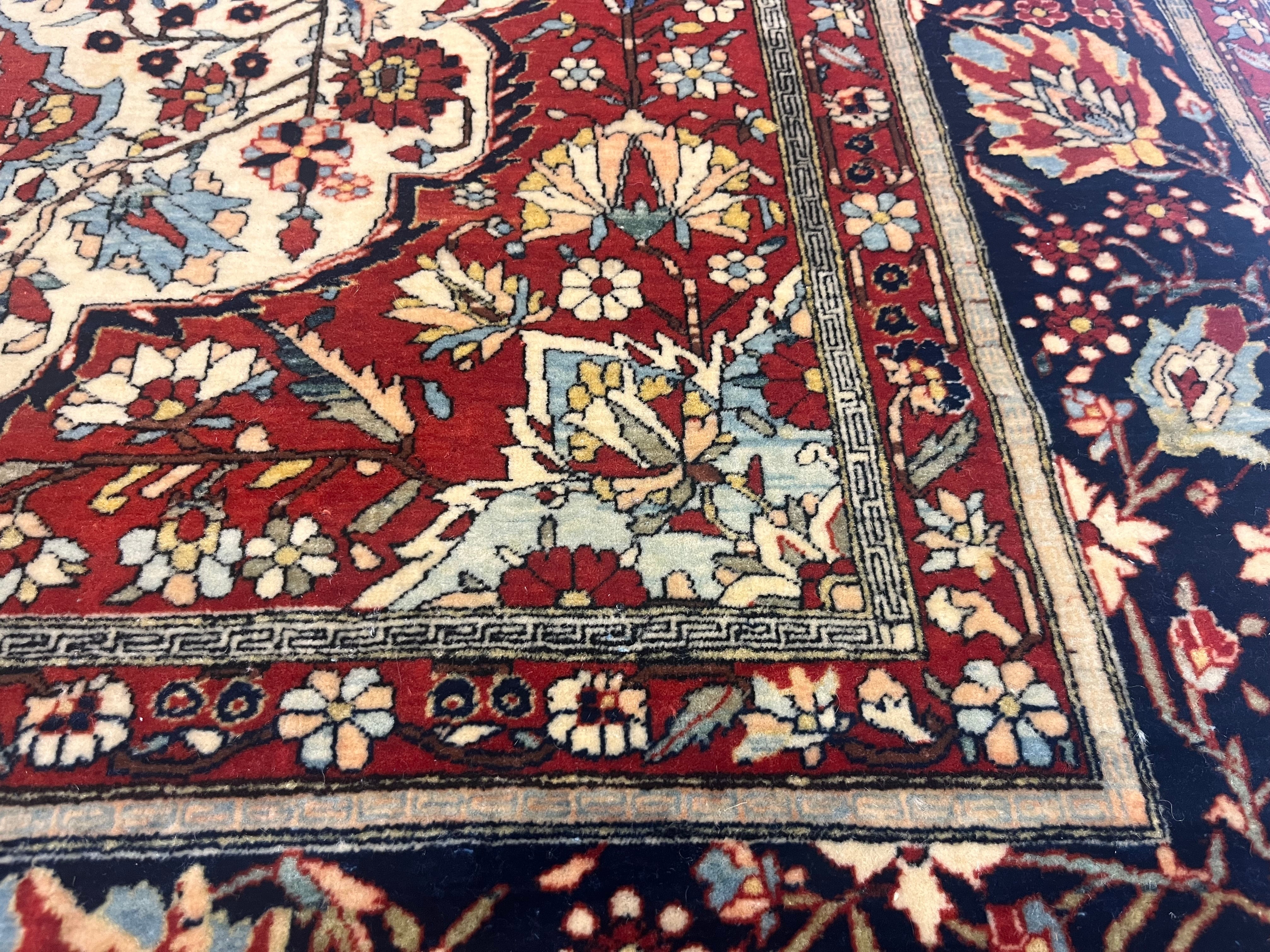 Antique  Mohtasham Kashan Rug 4'5" x 6' 9"