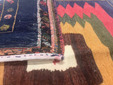 Antique  Tribal Kilim Rug 4'5" x 4' 11''