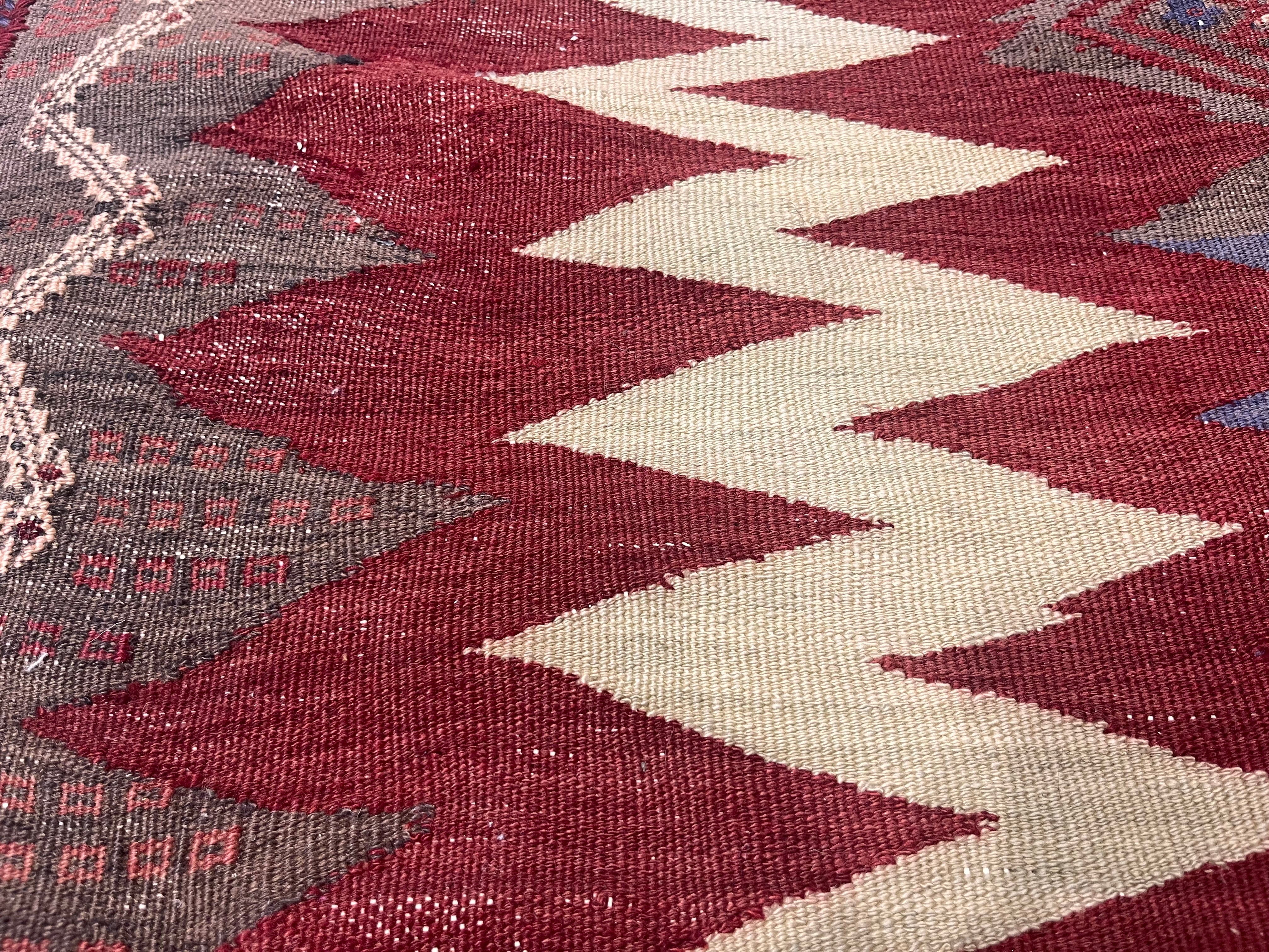 Antique  Tribal Kilim Rug 3'9" x 3' 10''