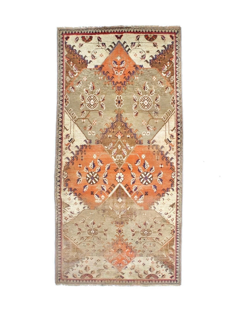 Fine Antique Turkish Short Wool Runner 2'11
