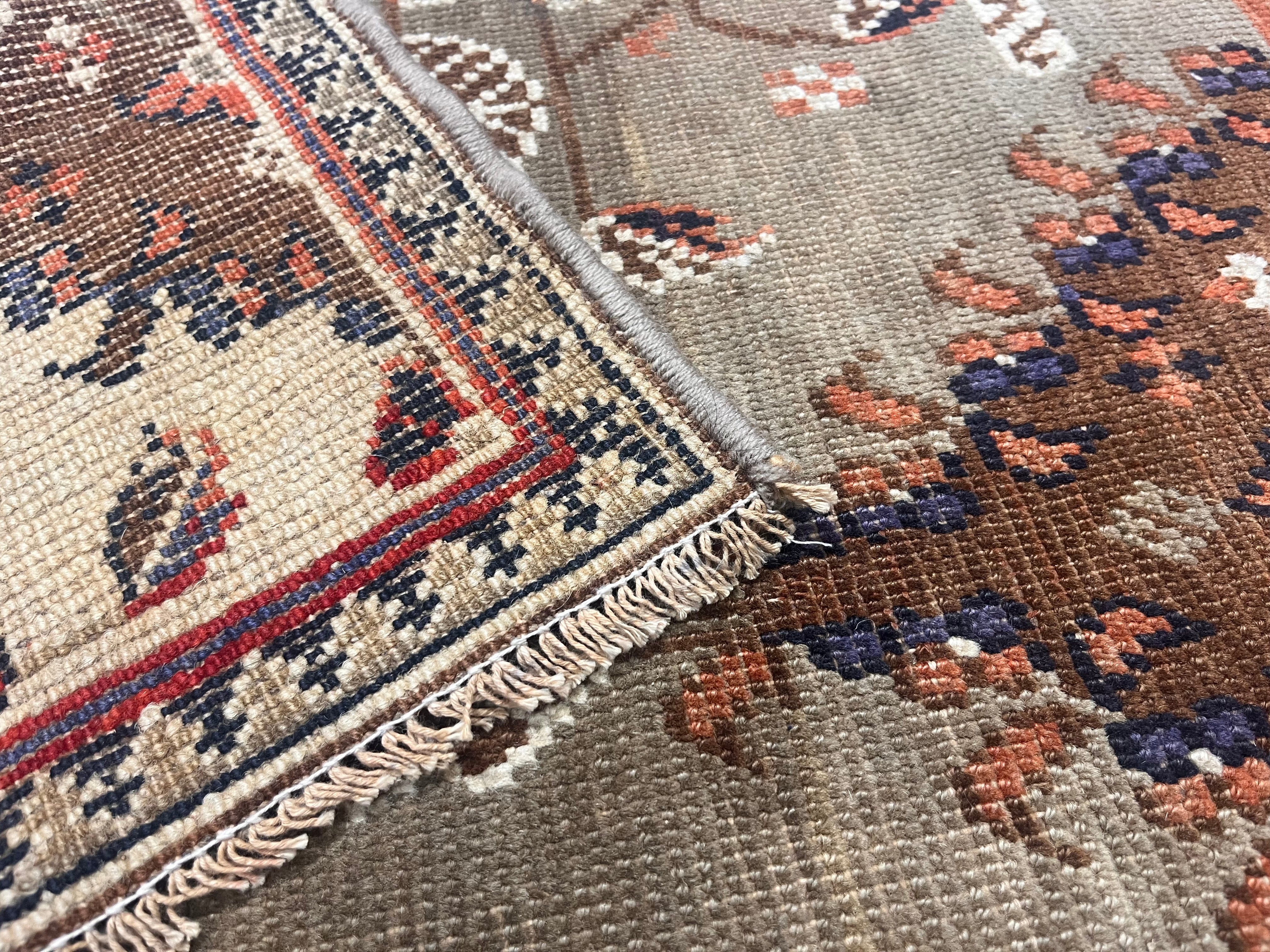 Fine Antique Turkish Short Wool Runner 2'11" x 5' 10"