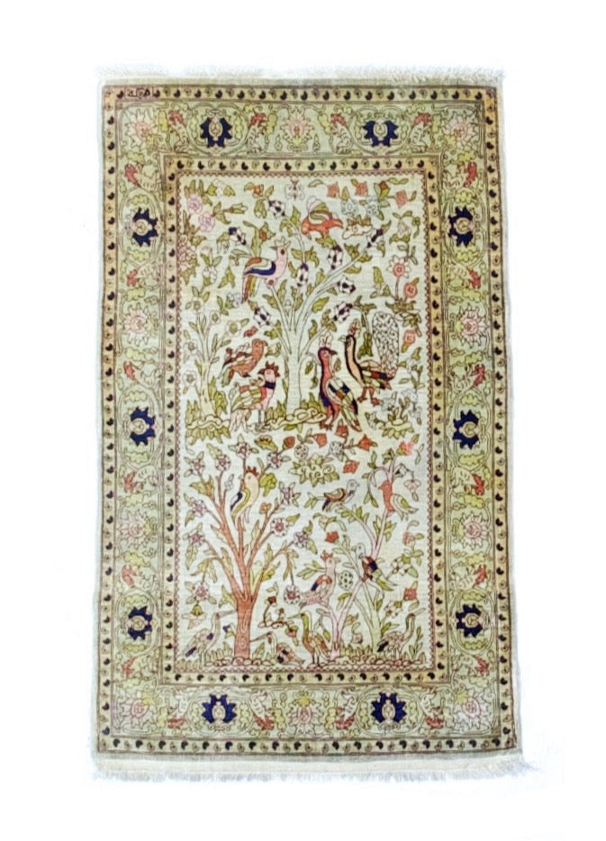 Extremely Fine Antique Silk Rug 2'0