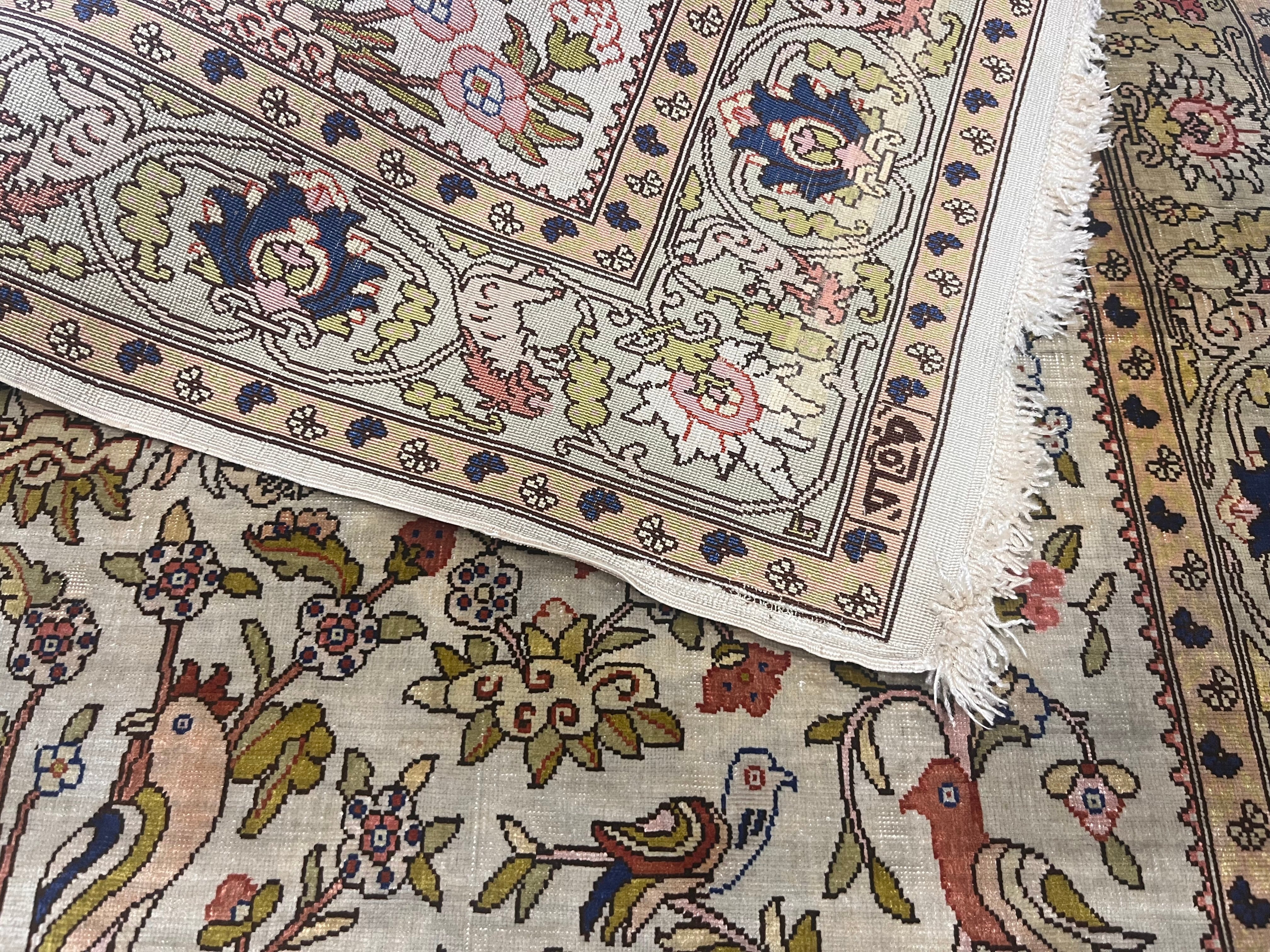 Extremely Fine Antique Silk Rug 2'0" x 3' 5''