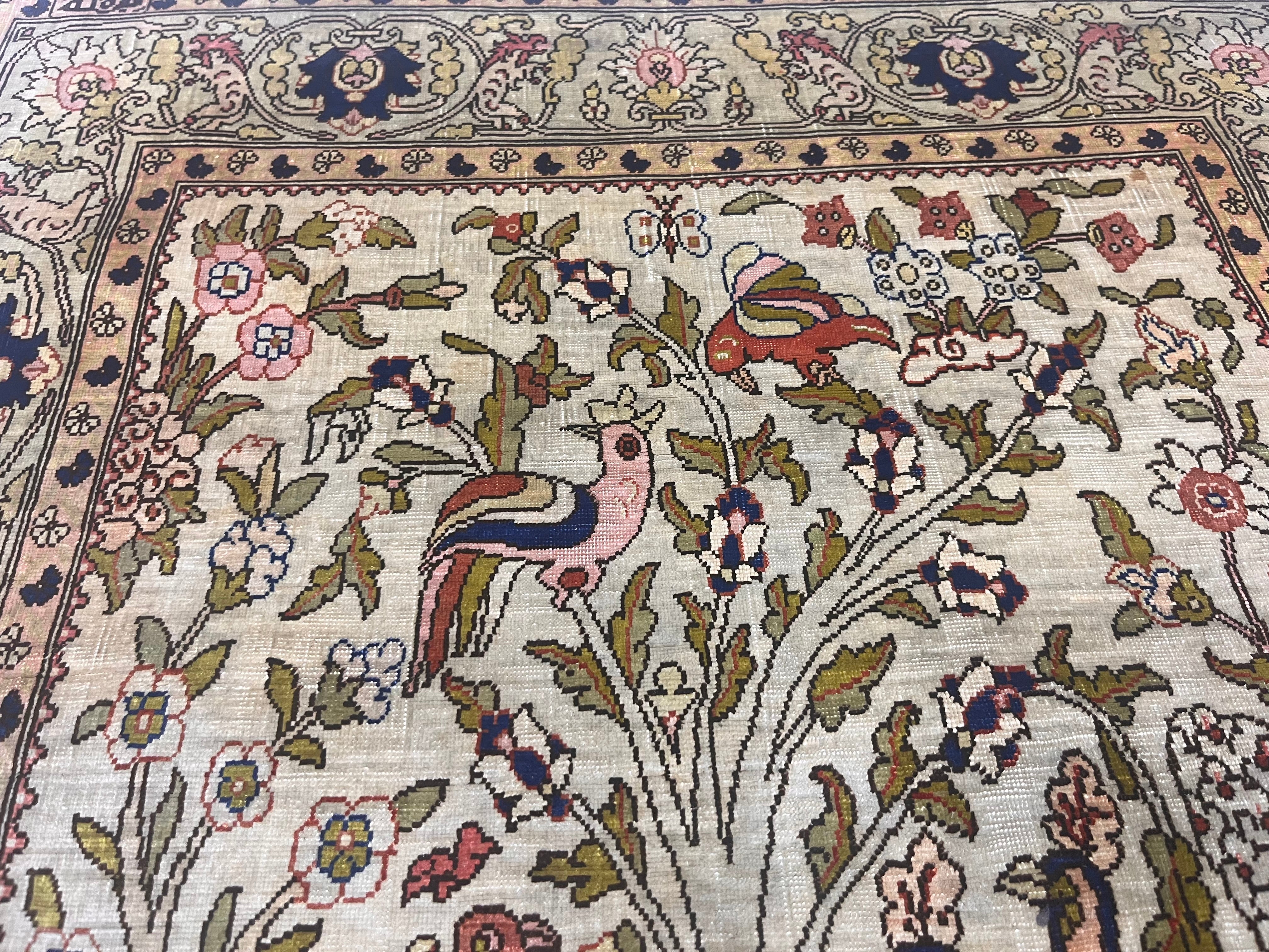 Extremely Fine Antique Silk Rug 2'0" x 3' 5''