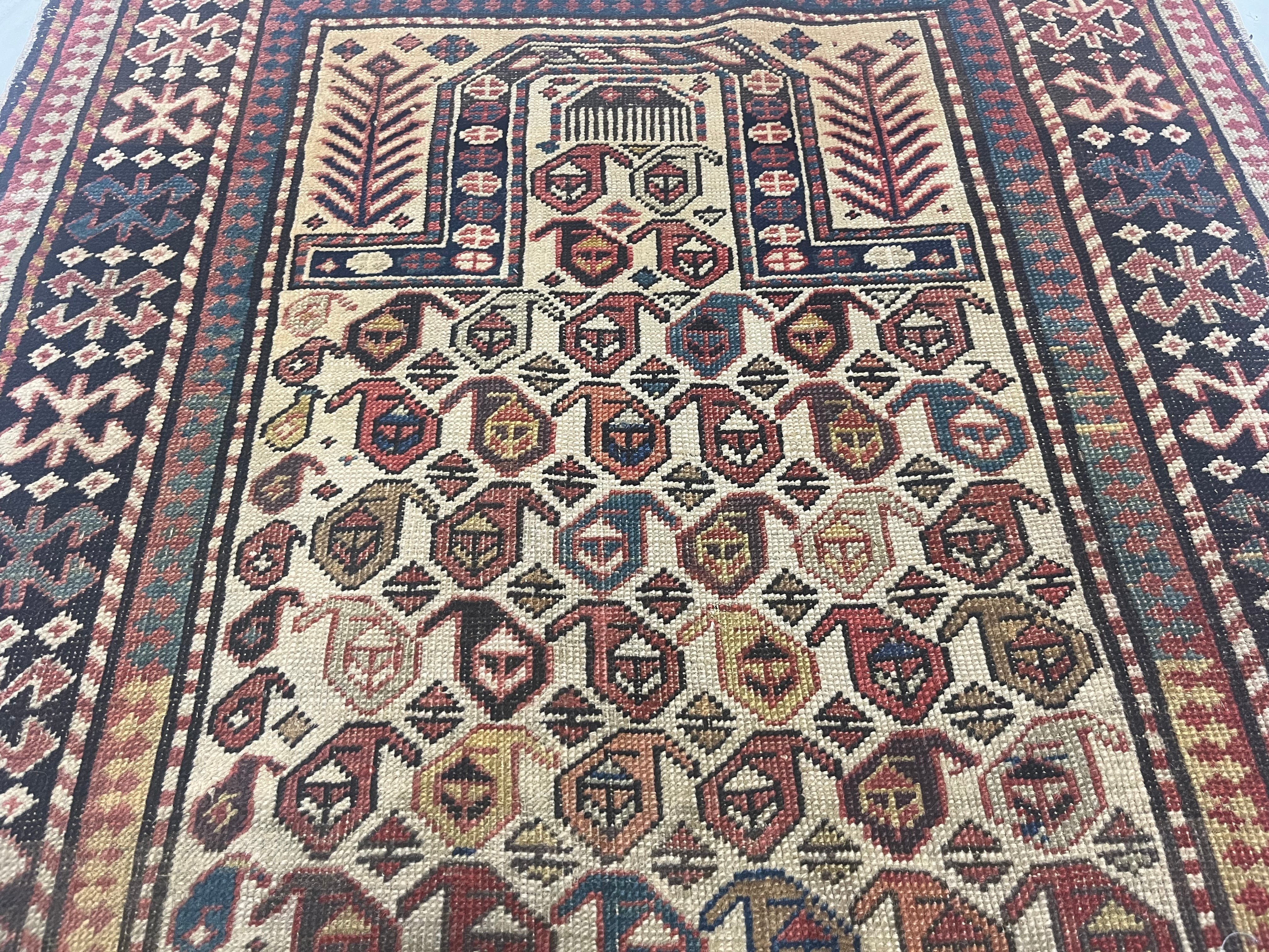 Antique Caucasian Shirvan Rug 2'9" x 5' 7"