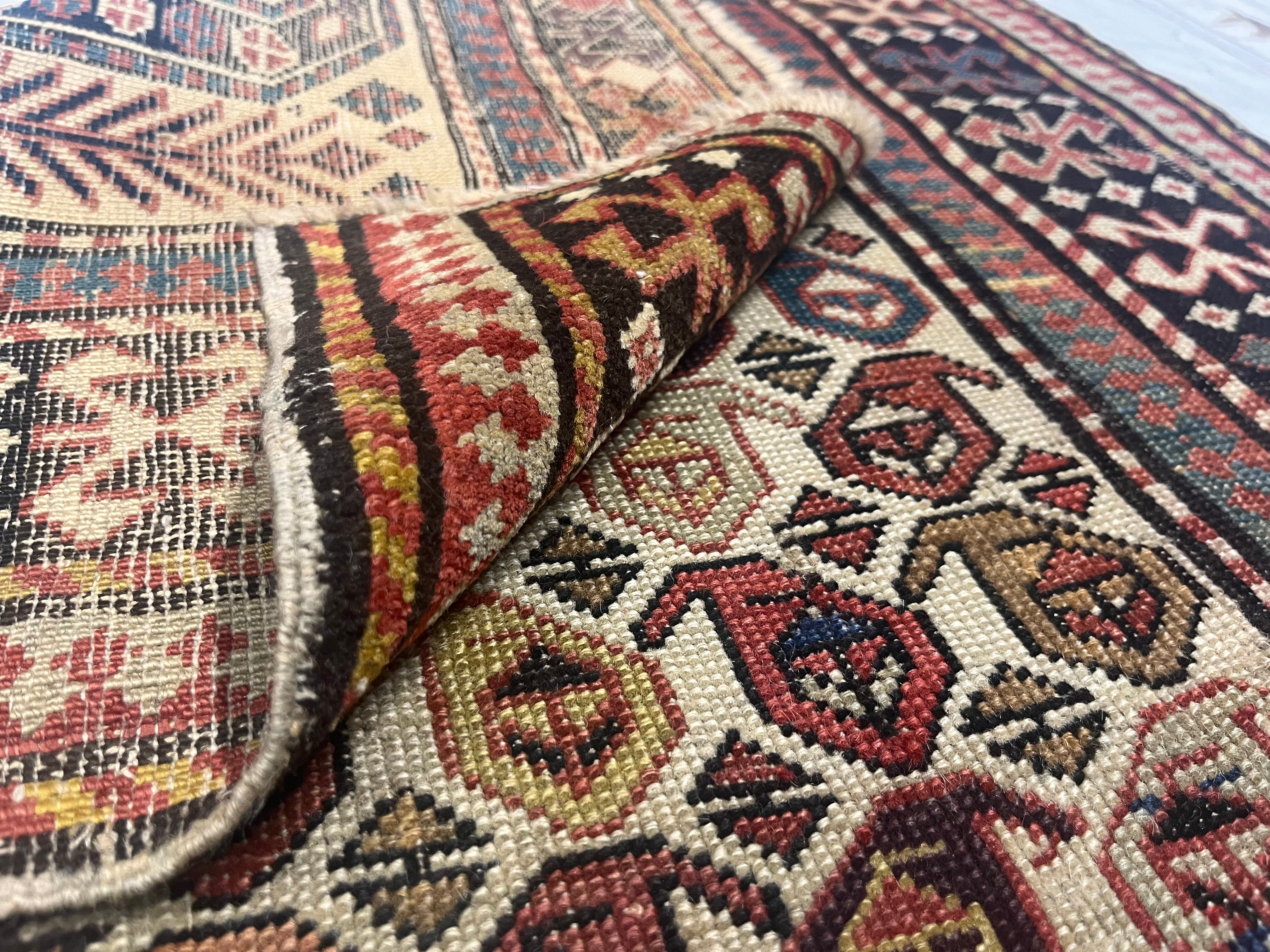 Antique Caucasian Shirvan Rug 2'9" x 5' 7"