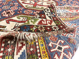 Antique Caucasian Shirvan Rug 3'9" x 4' 3"